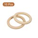 thumbnail image 3 of Uxcell Paquete de 10 Anillos de Madera Natural de 3.15", 10mm de Grosor, Círculos de Madera Sin Terminar, 3 of 7