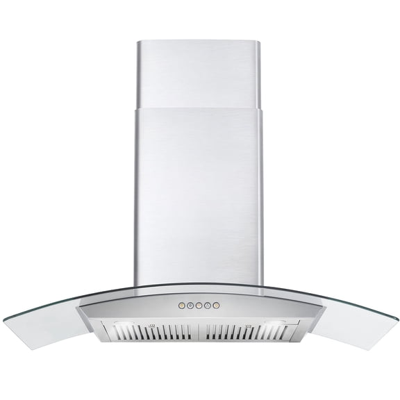 Cosmo 36 in. Ducted Wall Mount Range Hood in Stainless Steel with LED Lighting and Permanent Filters