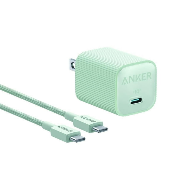 Anker Nano USB-C Wall Charger (30W) with Eco USB-C to USB-C Cable