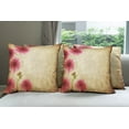 thumbnail image 6 of Ambesonne Floral Throw Pillow Cover 4 Pack, Retro Flowers Grungy Old, 20", Sand Brown Pink, 6 of 7