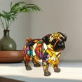 thumbnail image 3 of Cute Pug Lamp Stained Glass Dog Series Art LED Night Light with Warm Ambient Glow, 3 of 9