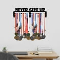 thumbnail image 3 of Colgador de medallas, organizador de cintas de , estante de Metal fácil de instalar, colgador de exhibición para carreras deportivas, placas de No rendirse nunca, 3 of 5