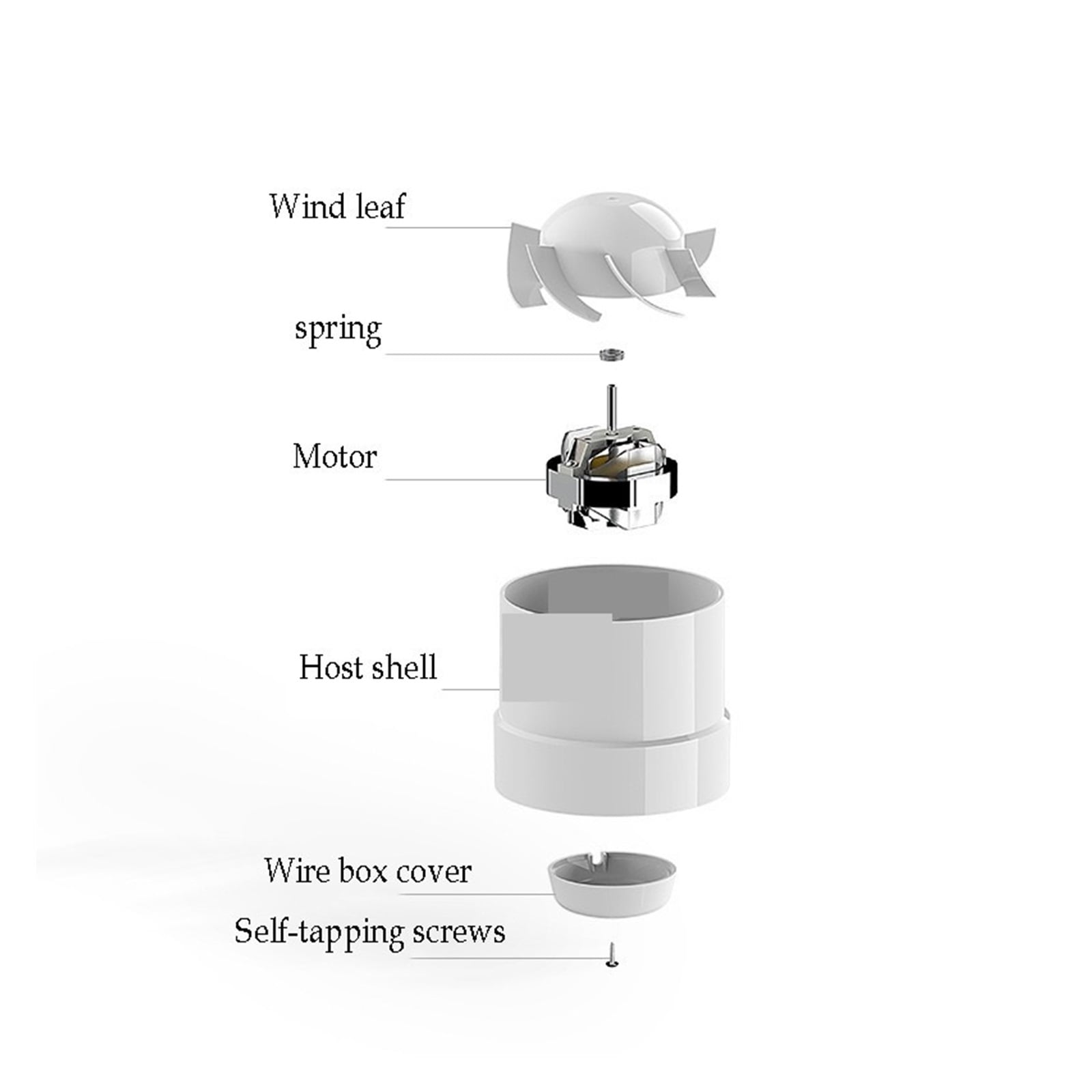 4/6 Inch Inline Duct Fan Air Ventilator Metal Pipe Ventilation Exhaust Fan Mini Extractor Bathroom Toilet Wall Fan Duct Fan ,Energy-Efficient
