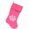 thumbnail image 6 of Velvet Christmas Stocking Screen Printed, "Chevron Paw", 6 of 6