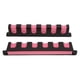 thumbnail image 2 of Soporte de pared para cañas de pescar, resistente a productos químicos, vertical, para 6 cañas de pescar, con 4 tornillos, color rosa, 2 of 14