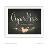 Cigar Bar Chalkboard & Floral Roses Wedding Party Signs