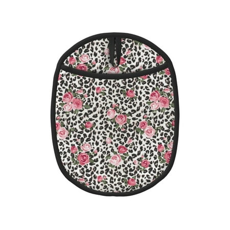 

Lukts Rose Mix Leopard 3 Print Silicone Pot Mat Mitten With Hanging Loop Heat Resistant Oven Mitts Non-Slip Bbq Baking Smoking Potholders