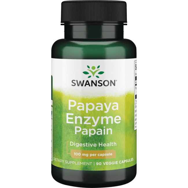 Swanson Papain Papaya Enzyme 100 mg 90 Veggie Capsules