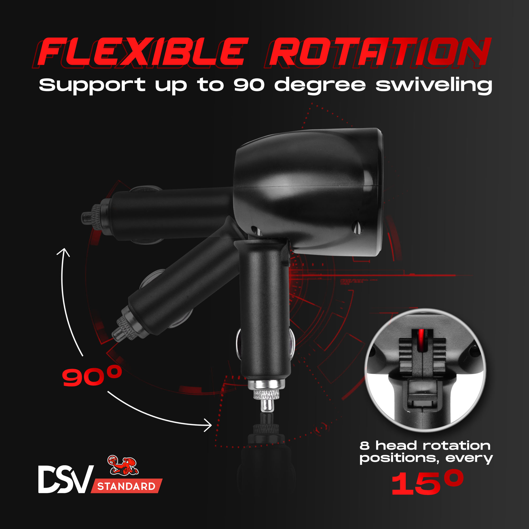 DSV Standard Dual Socket Car Charger with LED Display photo 2