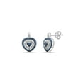 thumbnail image 2 of JewelersClub 1/10 Carat T.W. Blue And White Diamond Sterling Silver 3-Piece Heart Jewelry Set, 2 of 10