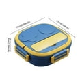 thumbnail image 3 of Migroa Lunch Box, Insulated Food Container with Spoon, Leakproof for Picnic, Portable Blue, 3 of 9