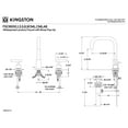 thumbnail image 2 of Kingston Brass FSC893CMLAB Manhattan Widespread Bathroom Faucet with Brass Pop-Up, Antique Brass, 2 of 5