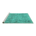 thumbnail image 2 of Ahgly Company Machine Washable Indoor Rectangle Persian Turquoise Blue Traditional Area Rugs, 8' x 10', 2 of 4