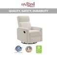 thumbnail image 6 of Oxford Baby Layton Upholstered Glider Recliner Rocking Chair 360° Swivel for Nursery and Living Room – Cream​, 6 of 7