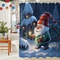thumbnail image 6 of Shower Curtains for Bathroom-48"x72",Christmas Forest Gnome Waterproof Bath Curtain Grommet Shower Curtain Set with Hooks,, 6 of 9
