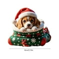 thumbnail image 3 of Lilixerw 2 PCS Christmas Dog Acrylic Ornaments,Print Festival Hanging Decor for Xmas Tree,Car Mirror,Wall,Holiday Home Gifts,3.15Inch, 3 of 6