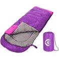 thumbnail image 1 of - Saco de Dormir 3 Estaciones (Verano, Primavera, Otoño) Clima Cálido y Frío - Ligero, Impermeable Uso en Interiores y Exteriores para Niños, Adolescentes y Adultos para Senderismo, Mochileros y CampingPurpleSingle esquí esquí Gafas de esquí, 1 of 5