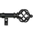 thumbnail image 5 of KAMANINA 3/4" Adjustable Single Curtain Rod with Twist Cage Finial, 28 - 48", Black, 5 of 8