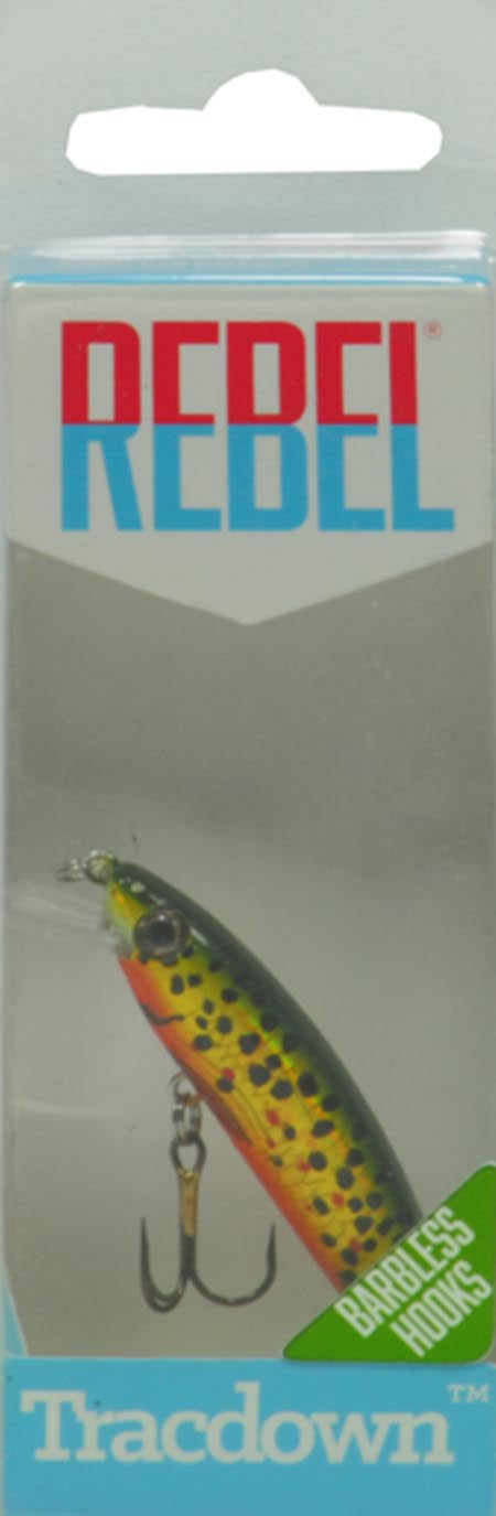 Rebel Track Down Ghost Minnow Slow Sinking Brown Trout 2 1/2" 1/8 oz.