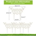thumbnail image 2 of Decorative Cast Iron Garden Edging Border, 4 Pack White Landscape Fence Panels, 2 of 6