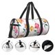 thumbnail image 3 of Fotbe Colorful Flowers Bolsa Deportiva de Lona Plegable con Estampado, Bolsa de Gimnasio con Bolsillo Seco/Húmedo, Bolsa de Viaje Ultraligera de Gran Capacidad, 3 of 6