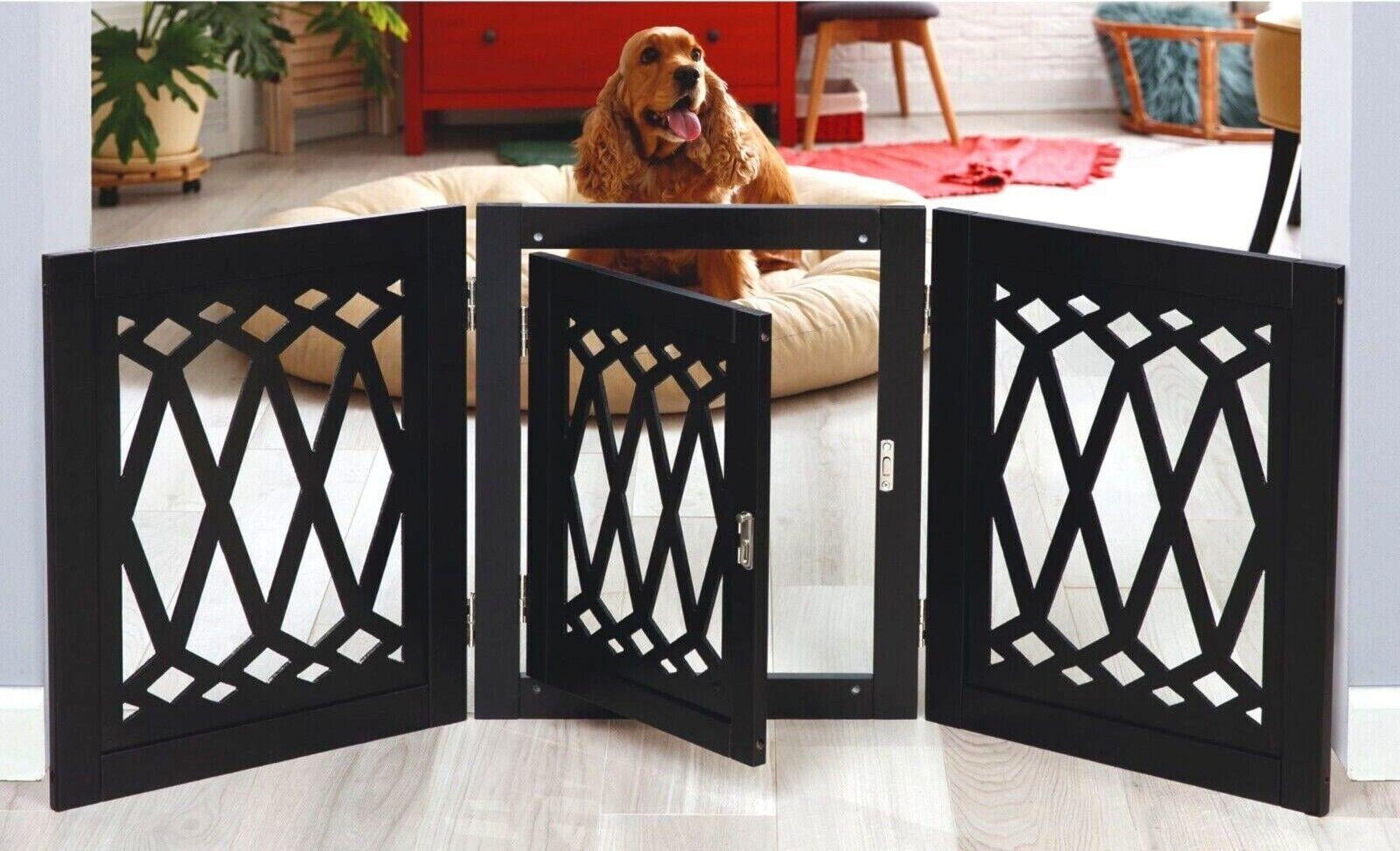 Dog gate with sales walk through door
