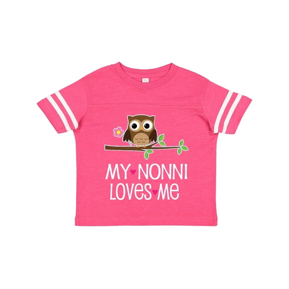 Inktastic My Nonni Loves Me Grandchild Owl Girls Toddler T-Shirt