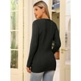 thumbnail image 3 of DARING DIVA Women's Cable Knit Chunky Button Up Cardigan XS Black, 3 of 7