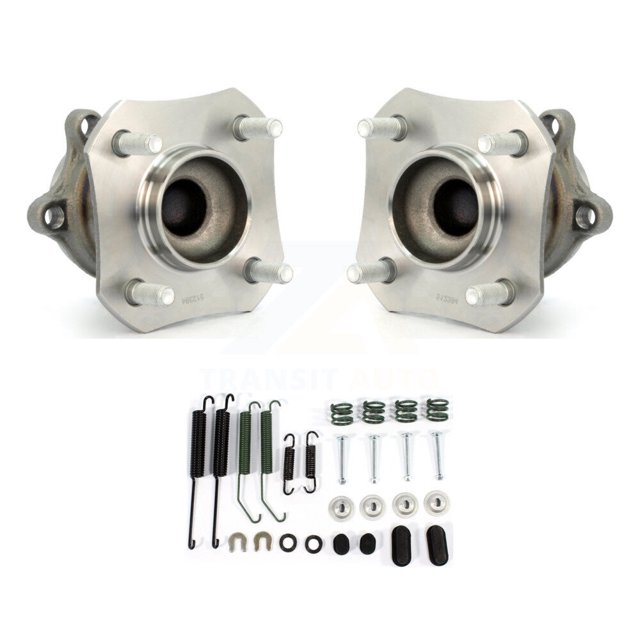 Transit Auto Rear Brake Drum Hardware and Wheel Hub Bearing Assembly Kit for Car 2007-2012 Nissan Sentra 2.0L with 4-Wheel ABS K7D-100505