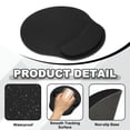 thumbnail image 3 of Uxcell Ergonomic Mouse Pads, Gel Mouse Pads with Wrist Rest Support Memory Foam Computers Mat with Non-Slip Base Black, 3 of 7