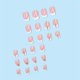 thumbnail image 5 of 24 uds. Uñas postizas con punta francesa, cuadradas, medianas, acrílicas brillantes con purpurina, rosa y blanco, pegamento para uñas, para manicura DIY, fiesta o regalo de boda, 5 of 7