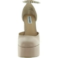 thumbnail image 4 of Steve Madden Bangle Blush Leather Ankle Strap Super High Platform Pump Sandals (Blush Leather, 8), 4 of 4