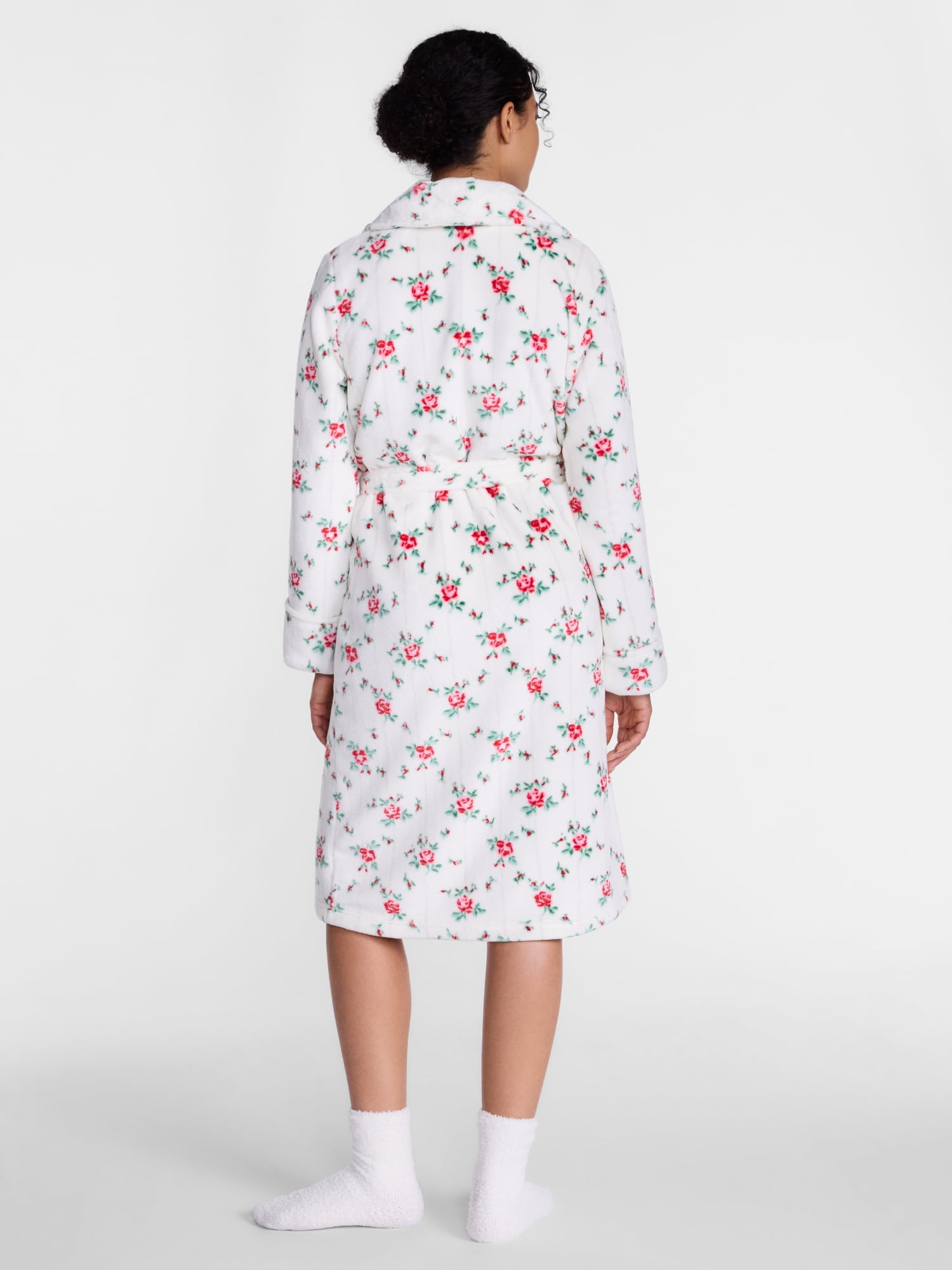 Joyspun Women's Plush Robe, Sizes S to 3X