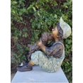 thumbnail image 7 of Nifao Playful Young Boy and his Puppy Bronze Statue – Bronze Statue, Home Decor, 20"L x 16"W x 24"H, 7 of 7