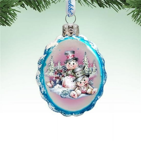 3 x 2 in. Snowman Mercury Glass Ornaments