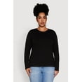 thumbnail image 2 of Womens Plus Size Basic Long Sleeve Crew Neck T-Shirt, 2 of 5