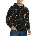 thumbnail image 2 of Fotbe Men's Hoodie with Cartoon Pride Lgbt Pattern - Kangaroo Pocket Pullover Hooded Sweatshirt, Perfect for Daily Wear, Travel, and Home-3X-Large, 2 of 7