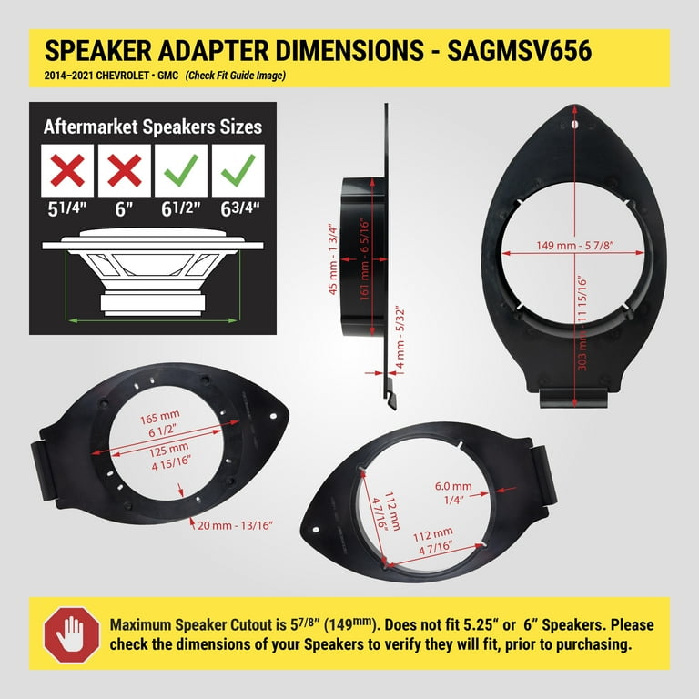 SCOSCHE SAGMSV656 2013 and up Chevrolet Silverado Front Speaker