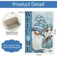 thumbnail image 6 of Winter Garden Flag 12.5x18 Double Sided, Vertical Burlap Gnome Floral Welcome Winter Snow Garden Flag Outside Holiday Yard Decoration, 6 of 6