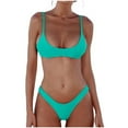thumbnail image 2 of Womens Bikini Swimsuit Summer Two Piece Swimwear High Waist Bottom Tummy Control Bathing Suit Beach Vacation Pool, 2 of 4