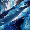 thumbnail image 5 of Manfei Traditional Eastern Dragon Animals Blackout Curtains,Flower Crane Window Curtains Pack of 2 (38x45 Each),Navy, 5 of 6