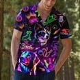 thumbnail image 6 of Retro Neon Bowling Dog Hawaiian Shirt For Men Vintage Bowling Shirt Mens Hawaiian Shirts Short Sleeve Button Down Shirt Men TO1, 6 of 7
