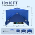 thumbnail image 2 of Summit Living 10' x 10' Pop up Canopy Tent with Sidewalls for Outdoor - Blue, 2 of 8
