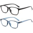 thumbnail image 2 of Blue Light Blocking Reading Glasses for Women men, 1.5 Womens Magnifying Readers Glass Anti UV Eyeglasses Fashion Unbreakable (2-Pack Black & Blue), 2 of 7