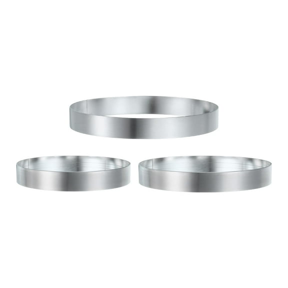 Uxcell English Muffins Rings 4.72/5.12/5.9 Inch Crumpet Stainless Steel Pastry Ring
