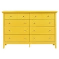 thumbnail image 3 of Glory Furniture Hammond 8 Drawer Dresser in Yellow, 3 of 5