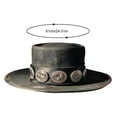 thumbnail image 3 of Clearance! Fdelink Cowboy hatsTop Hat Fashion Flat Top Wool Hat Solid Color Wool Top Hat Pure Wool Hat Black, 3 of 5