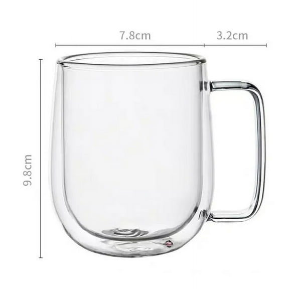 150-350ml Heat Resistant High Borosilicate Glass Mug Double Wall Glass Coffee Cup with Handle Milk Water Cup Clear Cups Gift