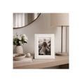 thumbnail image 3 of Rectangular Marble Picture Frames for Tabletop Accent - Decorative Photo Frame for Wall Display with Smooth Polished Surface - Sculpted Edge Detail and Refined Contemporary Styling - 10", White, 3 of 12