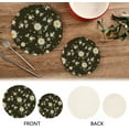 thumbnail image 4 of GZHJMY Daisy Placemats Set of 2, Woven Washers, Cotton, Round Large Pot Holder, Heat Resistant, for Pot Countertops, 4 of 5